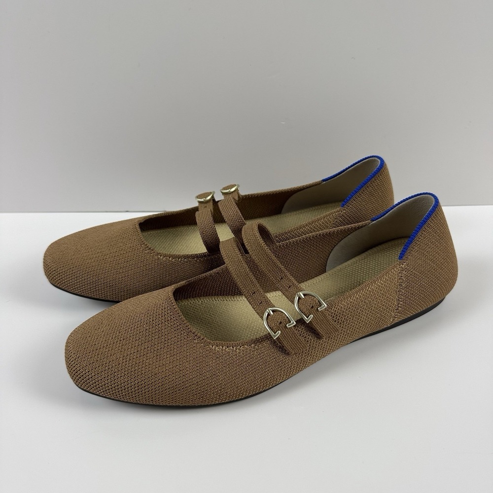 Rothy's Women's The Double Buckle Size 7 Java Chip Wellignton Mary Jane - Picture 3 of 6